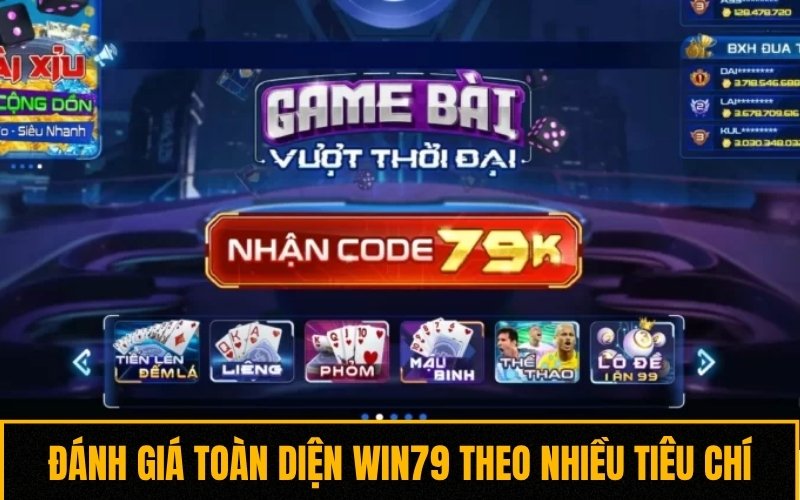 Đánh giá toàn diện sân chơi Win79 theo nhiều tiêu chí