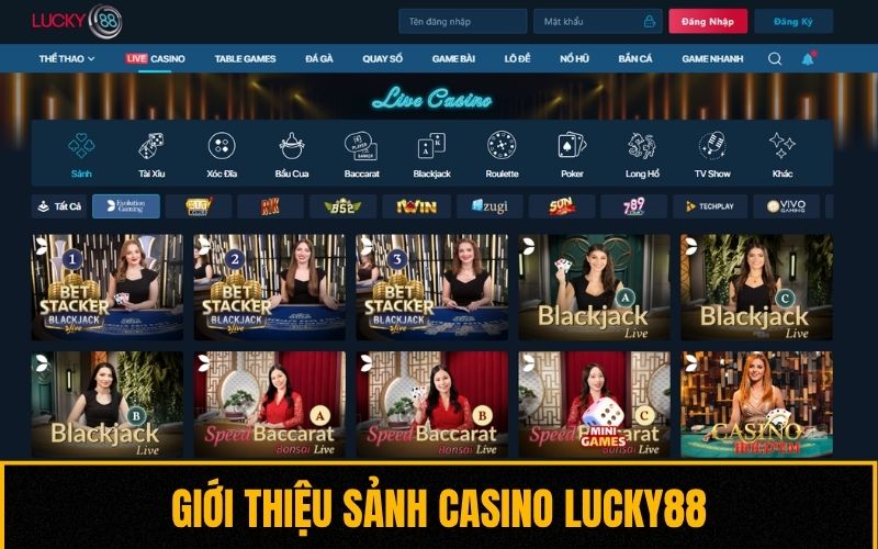 Giới thiệu sơ lược về sảnh Casino Lucky88 đang được quan tâm