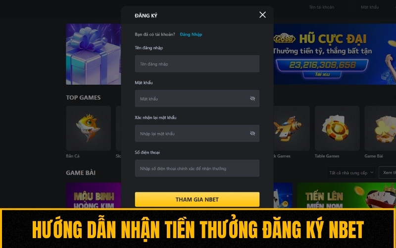 Hướng dẫn cách nhận tiền thưởng từ nhà cái Nbet cho người mới đăng ký