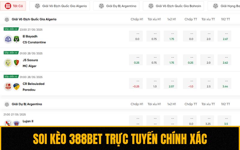 Soi kèo 388bet trực tuyến chính xác