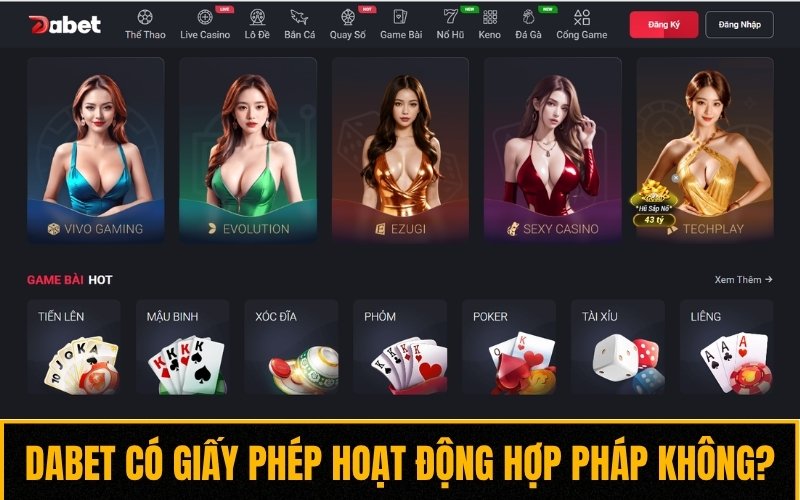 Dabet là nhà cái hoạt động có giấy phép quốc tế, uy tín và minh bạch