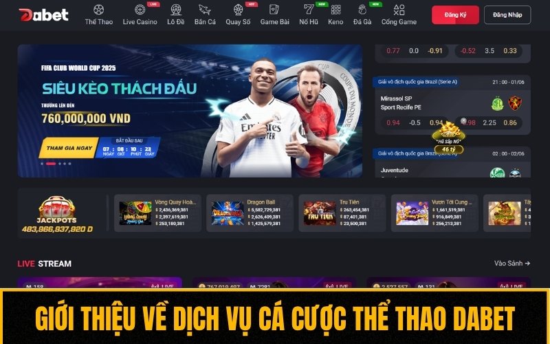 Giới thiệu về dịch vụ cá cược thể thao Dabet