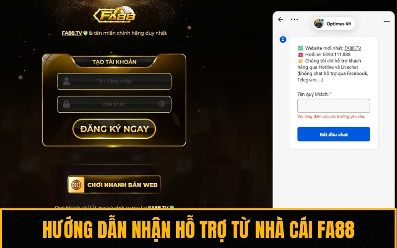 Hướng dẫn nhận hỗ trợ từ nhà cái Fa88 cho tân thủ