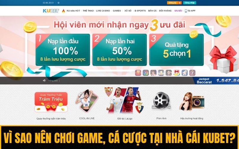 Lợi ích của người chơi khi chọn chơi game, cá cược tại Kubet