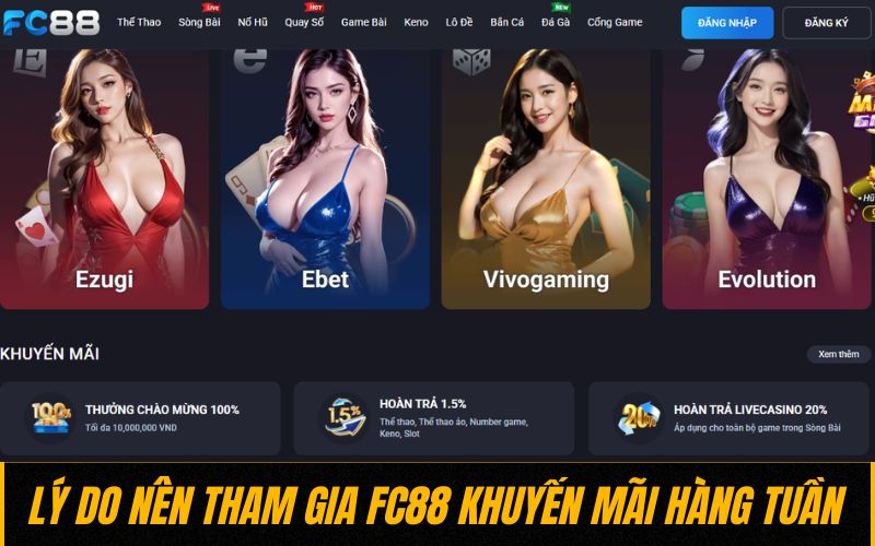 Lý do nên tham gia FC88 khuyến mãi hàng tuần