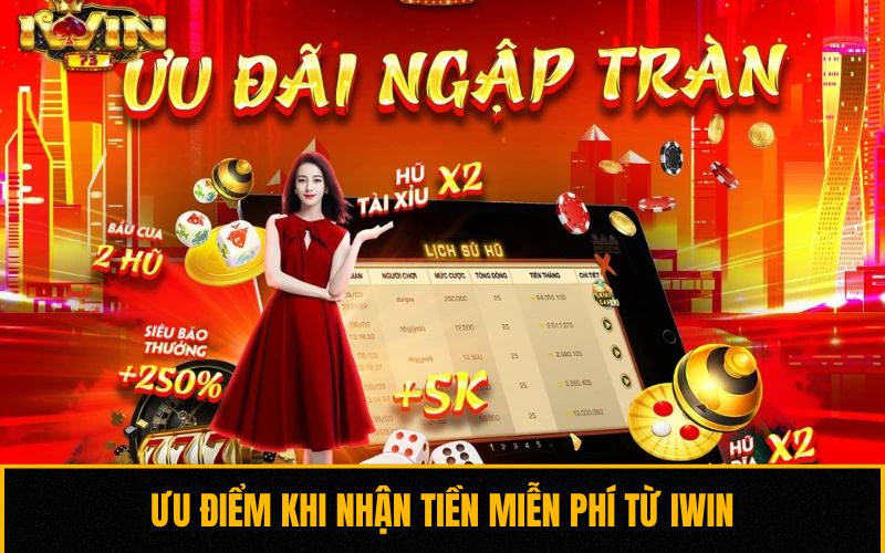 Ưu điểm khi nhận tiền miễn phí từ iWin